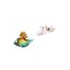 Glass Conch Swan Figurine Sea Animal Sculpture Ornament for Home Office Entryways Room Indoor