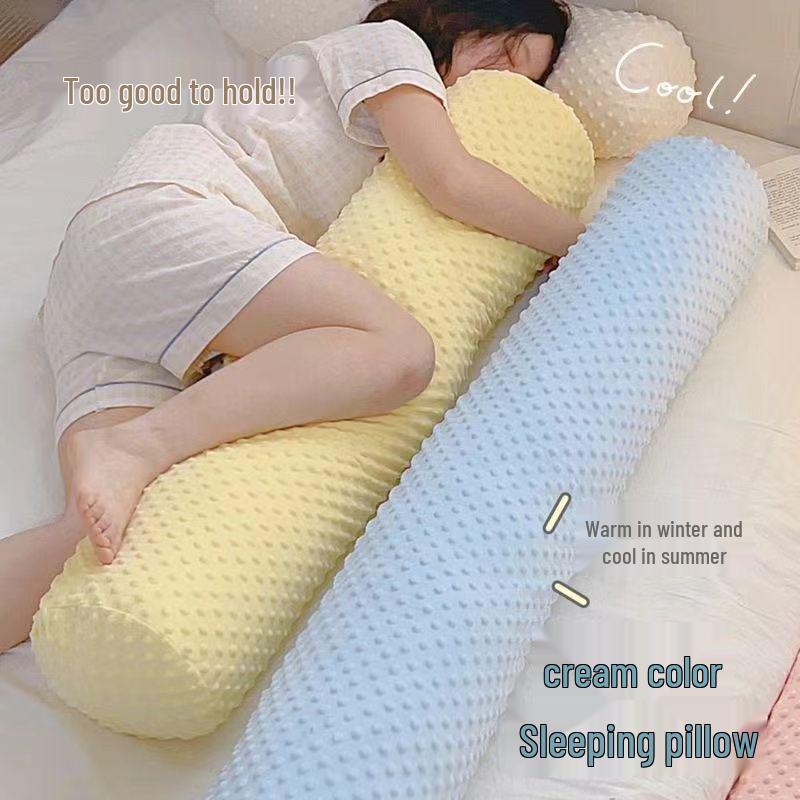 Bean Velvet Body Pillow for Pregnant Women - Long, Cylindrical, Removable Cover, Ideal for Side Sleeping and Clamping with Legs