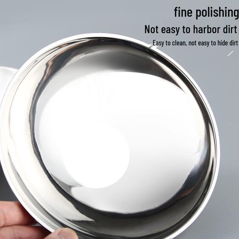 ZISIZ 304 Stainless Steel Double-Layer Conical Bowl