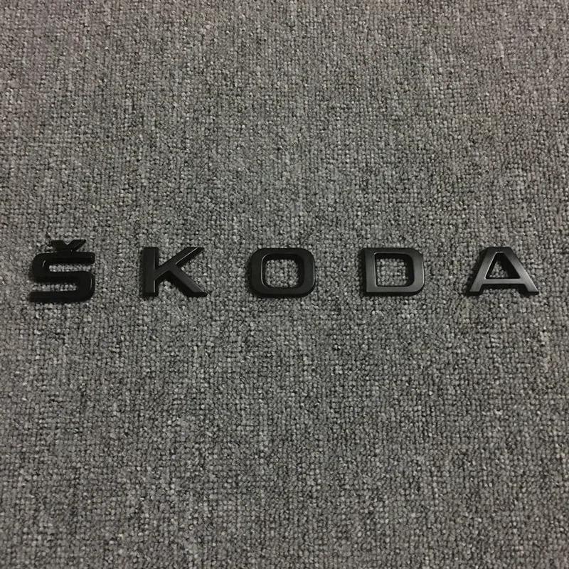 DDWO5 ABS Car Rear Trunk Emblem Stickers Black Logo Accessories for SKODA KAROQ KAMIQ KODIAQ 4x4 Letters Badge Retrofit Decoration