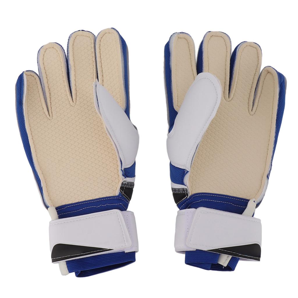 Soccer Gloves Breathable Anti Slip Wear Resistant Thickened Blue Goalkeeper Gloves for Kids
