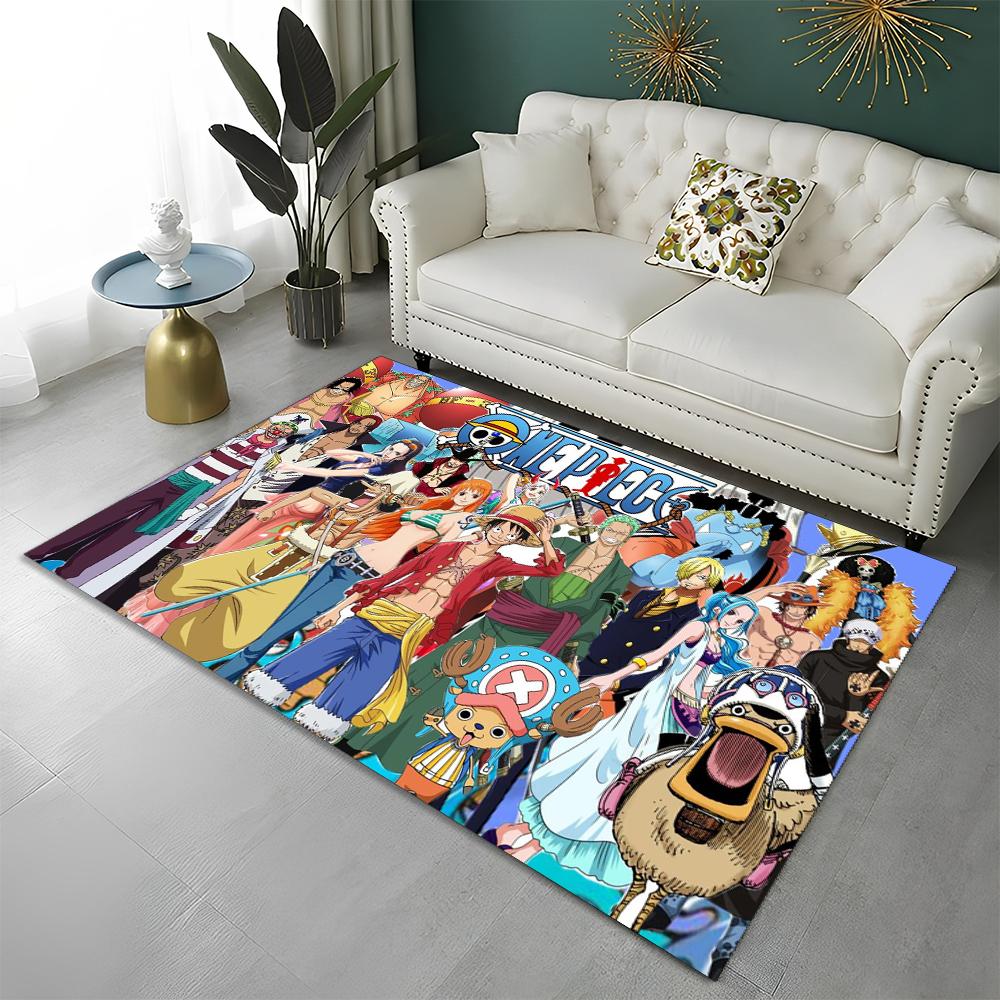 3D One P-Piece Cartoon Anime Carpet Rug for Playroom Bedroom Living Room Sofa Home Decor,kids Game Area Rug Non-slip Floor Mat