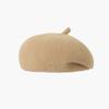 Hat Women's woolen beret Autumn and winter retro literary painter hat Versatile face small warm bud hat