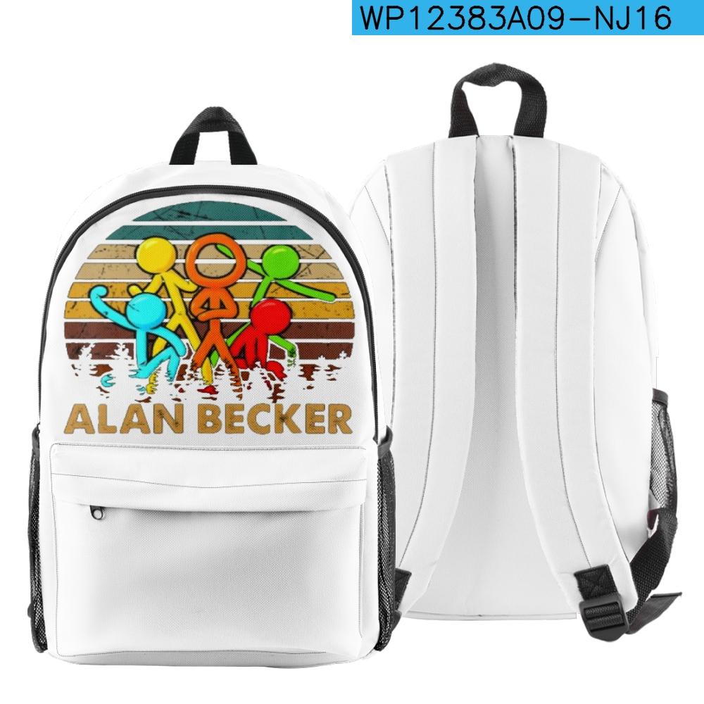 Luxe Nieuwigheid Cool Alan Becker leerling Schooltassen Notitieboek Rugzakken 3D Print Oxford Waterdicht Jongens/Meisjes Reisrugzakken