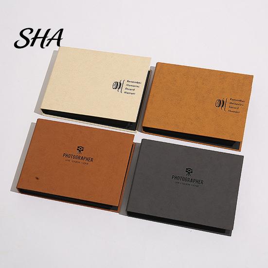 Anti-fouling Photo Album Scrapbook, Horizontal Loose-Leaf with Waterproof Thickened Film Pages, Memory Keeping Book Flat-Lay Design Refillable