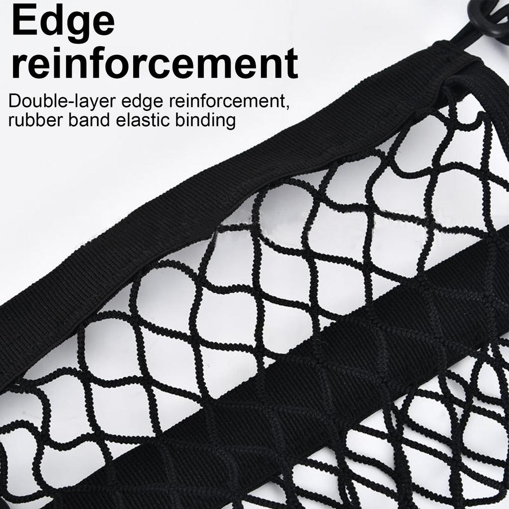 Motorcycle Cargo Net High Elastic Double Layer Motorcycle Net For Helmet Storage BungeeCargo Net With Hooks Luggage Net