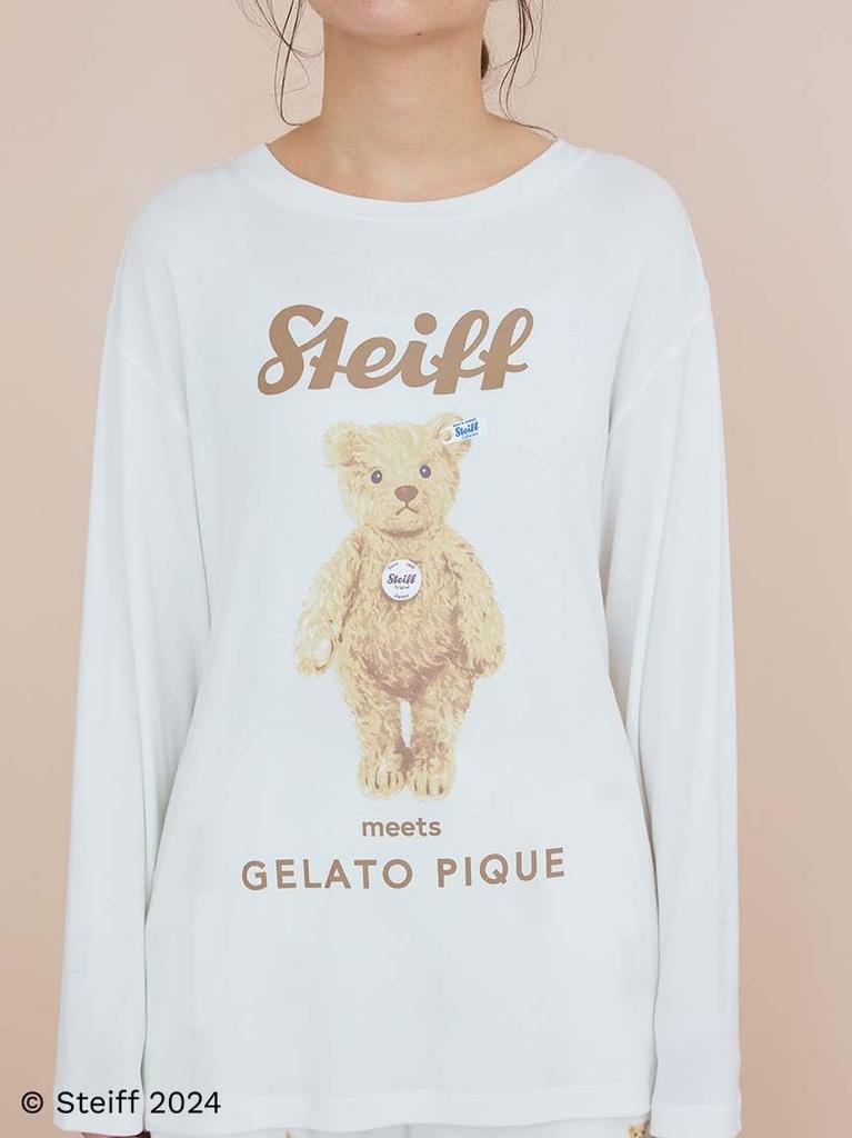 Gelato Pique Steiff James Long PWCT245237 CRM Free Size One-Point T-Shirt