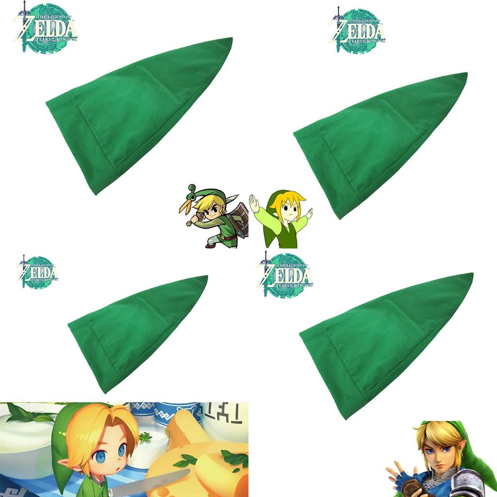 Cappello Cosplay Link The Legend Of Zelda Cappellino Verde di Qualità Premium
