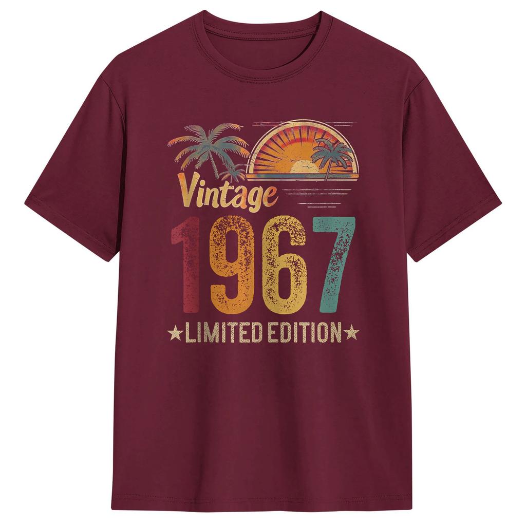 Retro 1967 59th Birthday 59 Years Old TShirt Summer 100 Cotton T Shirts For Unisexs Popular Tee Shirt Short Sleeve Y2K Funny Tees