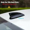 Gloss Black Shark Fin Antenna Decorative Cover Trim For Honda Civic 11th 2022-up