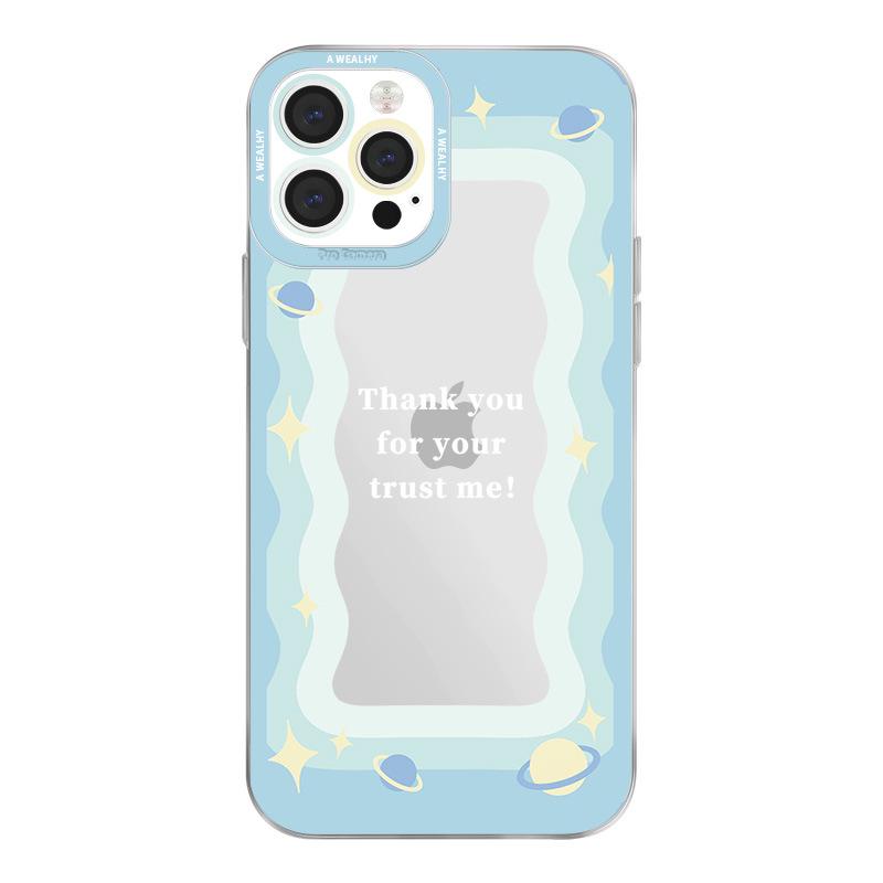 

Zhitai iPhone Case: Suitable for 15 Pro Max, 14, 13, 678, XR - Clear with Lanyard & Planet Design iPhone XS Max