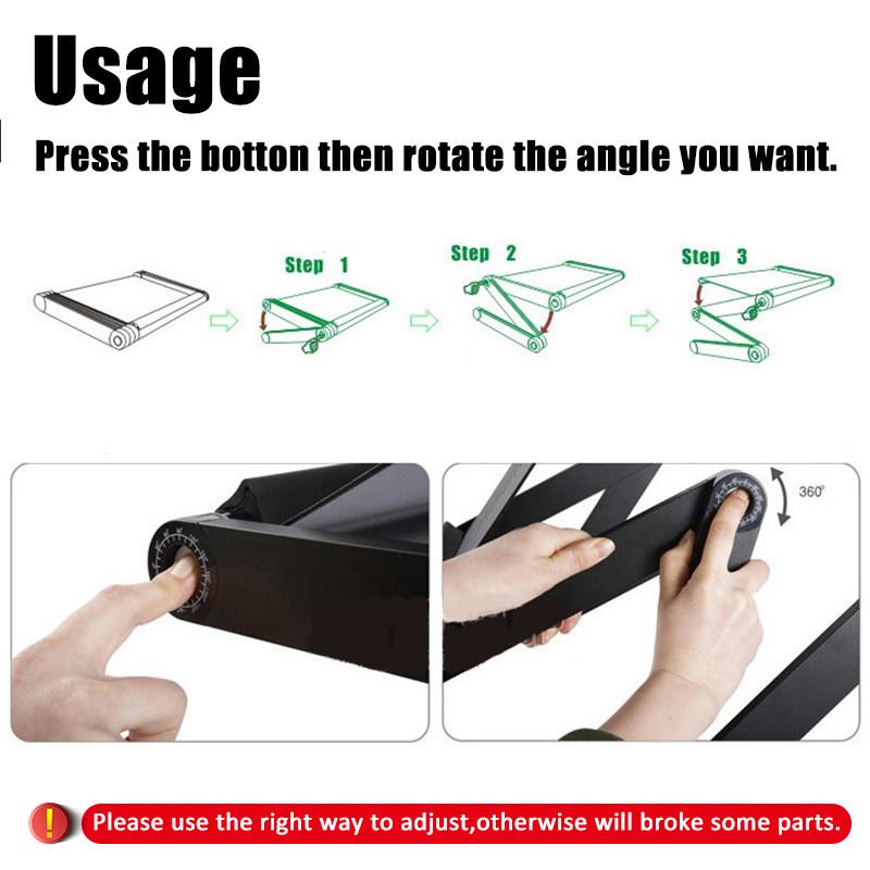 42CM/48CM Adjustable Folding Laptop Desk Computer Table Stand Tray for Bed Useful Side Tables Furniture Living Room Table