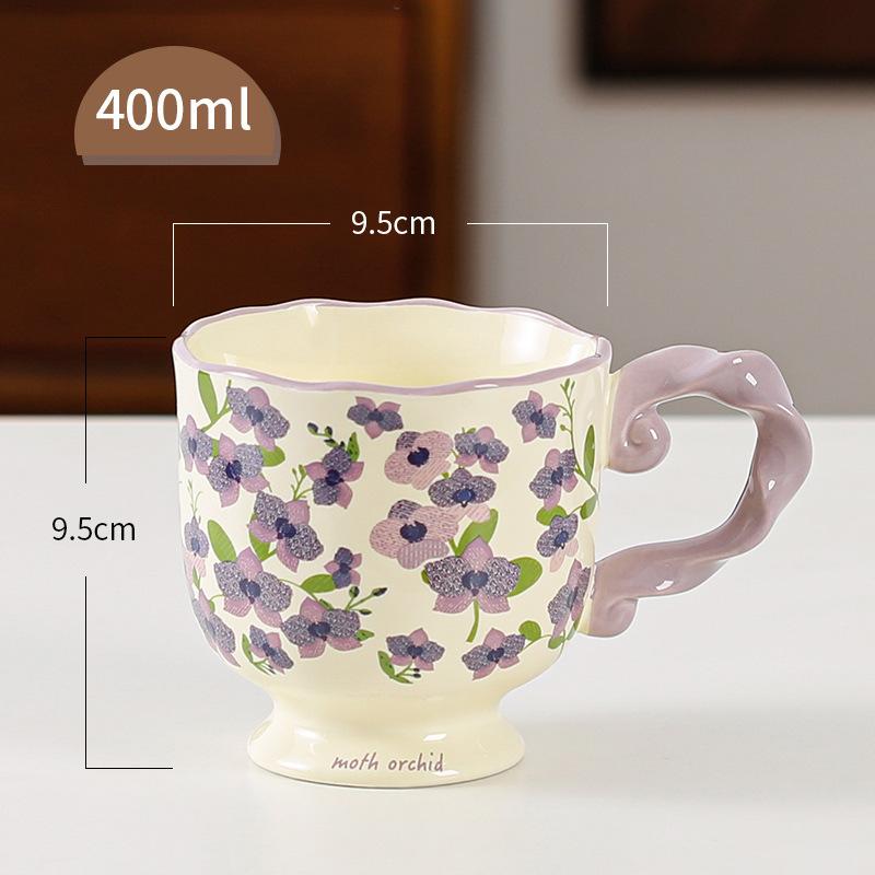 Ceramic Goblet Gift Box for Teacher Cup Souvenir Mug Underglaze Colored Water Cup for Household Coffee Cup for Women
