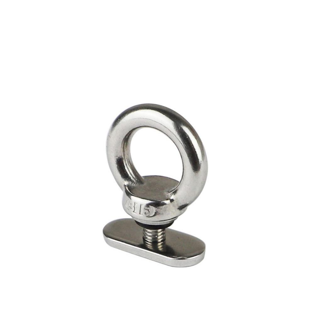 [4 Pc M6-316] Canoe Caravan Tent Kayakmodification Hardware 316 Stainless Steel Sliding Rail Track Locking Hanging Ring