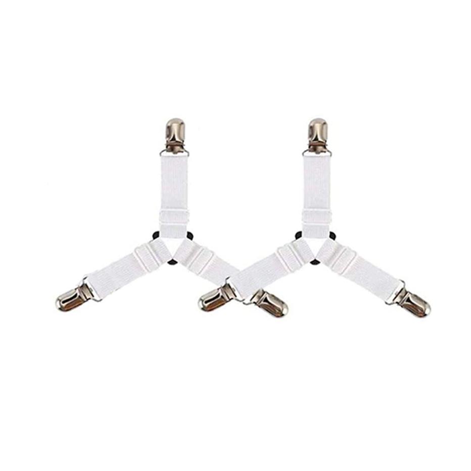 1-4Pcs Bed Sheet Elastic Grippers Belt Fastener Bed Sheet Clips Mattress Cover Blankets Holder Home Textiles Home Living Gadgets