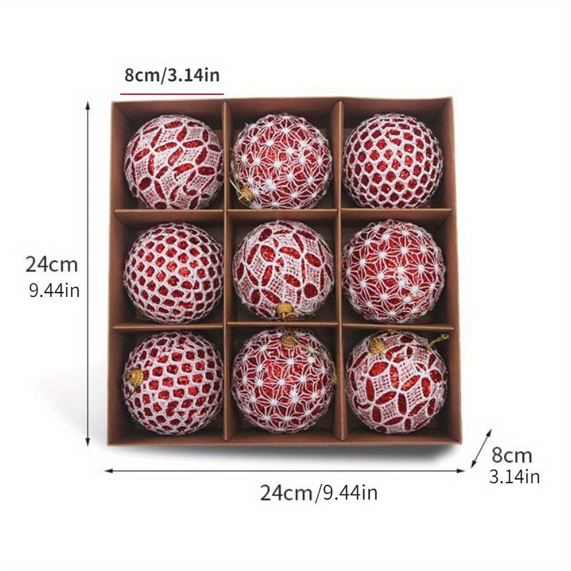 9pcs 8cm Colorful Christmas Balls Ornaments Christmas Tree Party Pendant Decoration Christmas Spheres New Year Gift