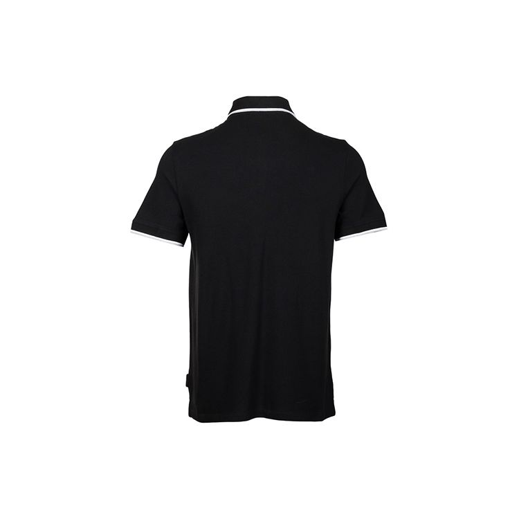 Armani Exchange Solid Color Logo Embellished Casual Loose Fit Short Sleeve Polo Shirt Men tops Black 8NZF75-Z8M5Z-1200
