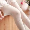 Spring-Summer Japanese Style Floral Pantyhose - Fresh Style Vintage White Sheer Stockings for Women