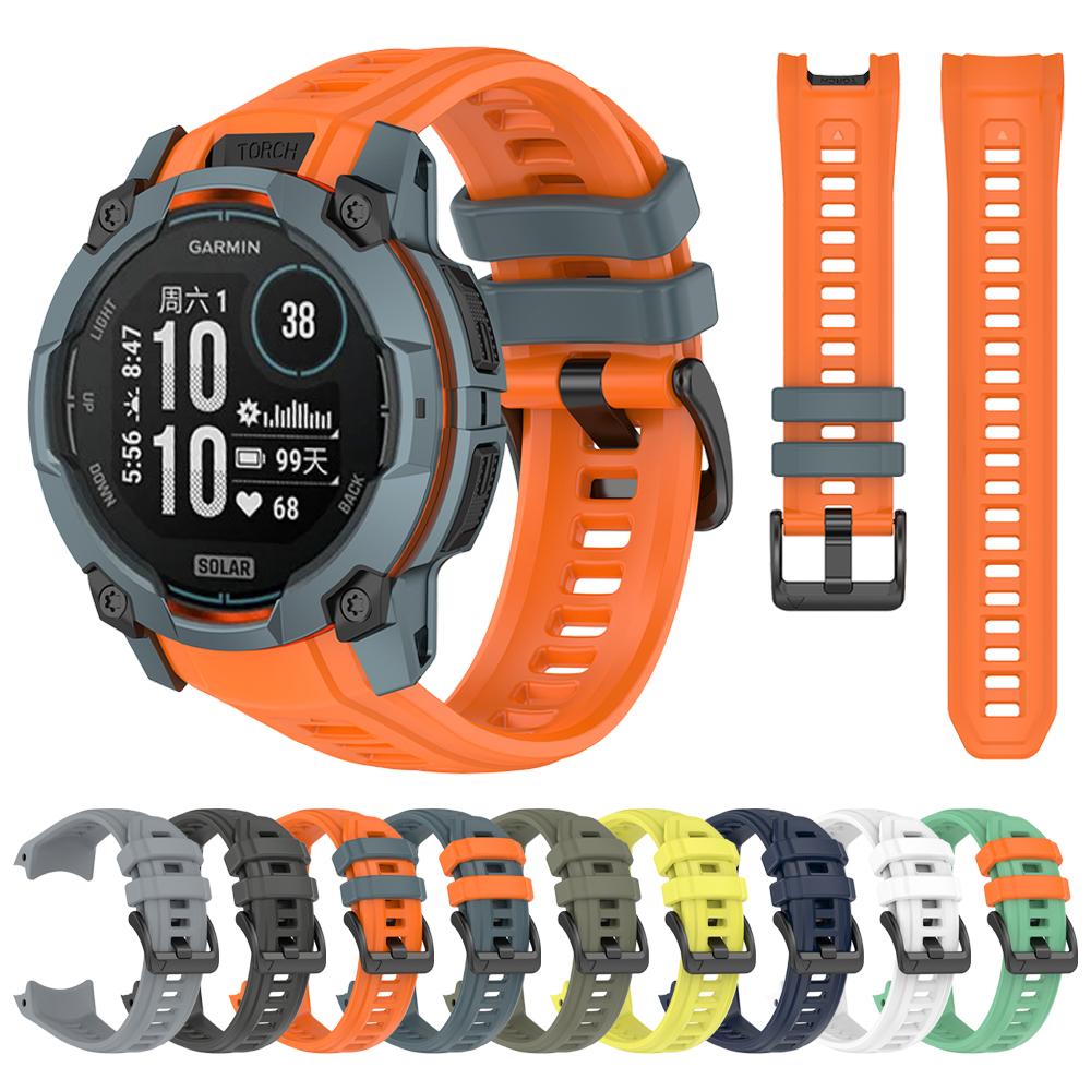 26mm 22mm Sports Silicone Strap For Garmin Instinct 3 50mm 45mm Soft Watch Band For Instinct3 Bracelet Replacement Accessories