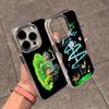 Mad Scientist R-Ricks Phone Case For IPhone 17 Air 16 E 15 14 13 12 11 Plus Pro Max Electroplated Transparent Soft Shell