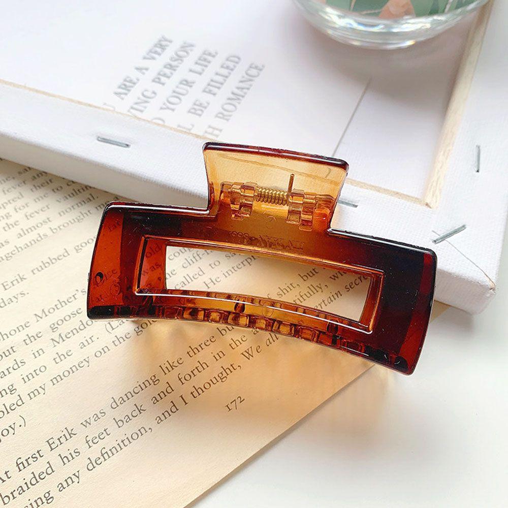 

Plastic Bathing Clips Hair Accessories Rectangle Hair Grab Hair Claws Ponytail Holder Grab Clips коричневый