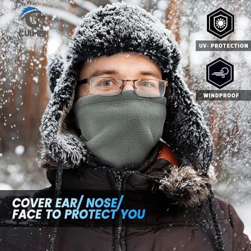 Winter Men's and Women's Outdoor Sports Fleece Bib Riding Mask Windproof Bib Fleece Hat