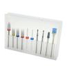10pcs Manicure Ceramic Nail Drill Bits Set Removing Gel Varnish Drill Manicure Machine Pedicure Nail Bits for Electric Drill