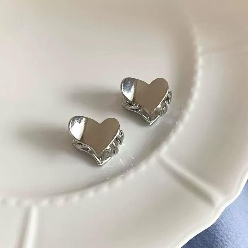 

2Pcs/set Mini Cute Hair Crab for Women Metal Heart Flower Hair Claws Clamp Sweet Girls Hairpins Barrettes Hair Accessories