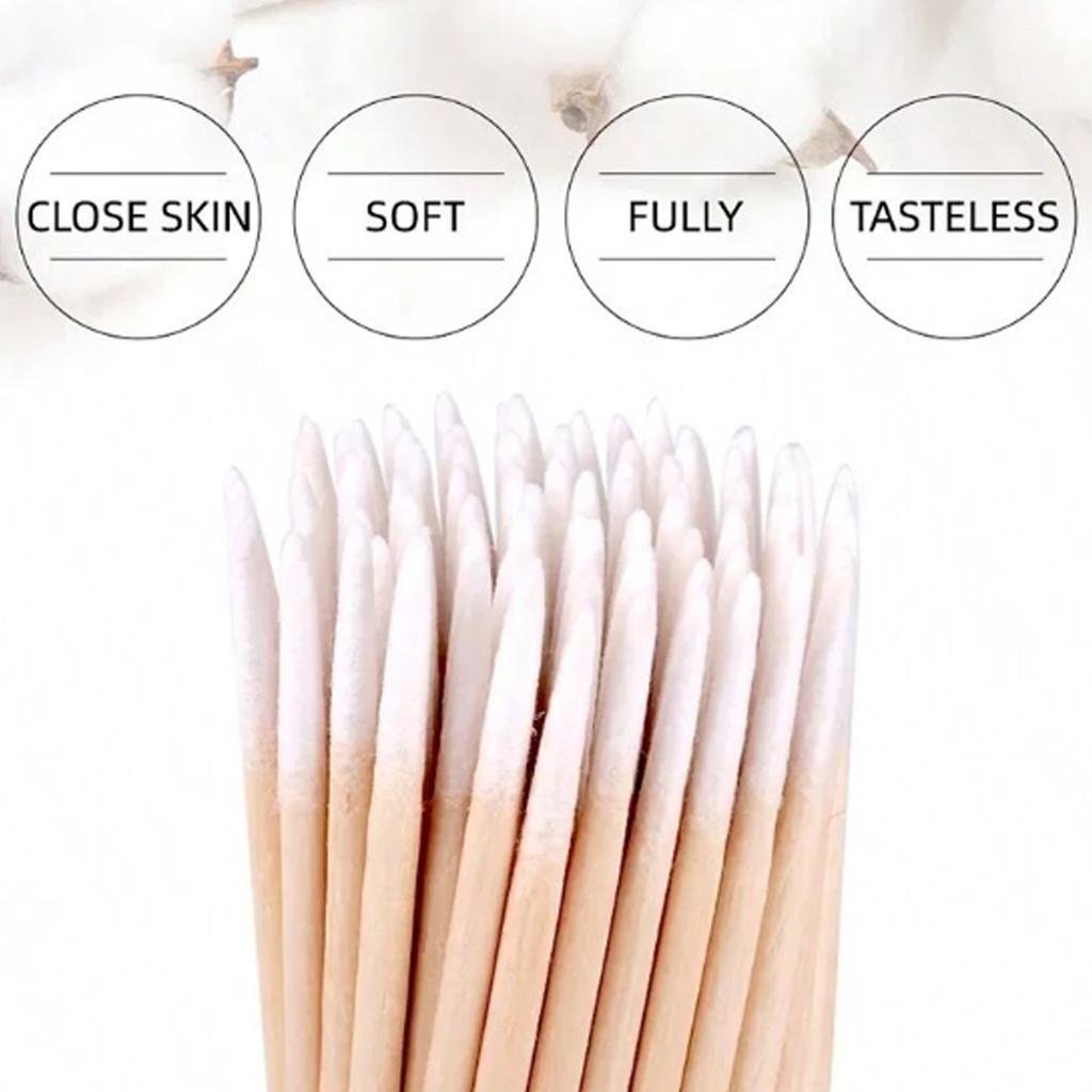 Disposable Cotton Swab Pointed Cotton Swab With Wooden Stick Precision Cleaning Multi-Purpose Cleaning Specialized Cotton Swab