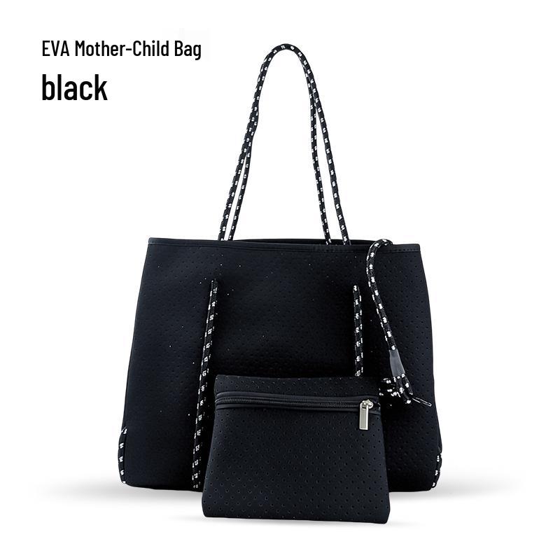 EVA Waterproof Women's Shoulder Tote Bag - Thick Diving Material for Beach & Outdoor Use