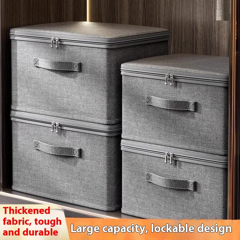 Multifunctional Foldable Storage Box With Cloth Cover , Large Capacity Quilt Storage Box Bra Storage Box Underwear Organizer