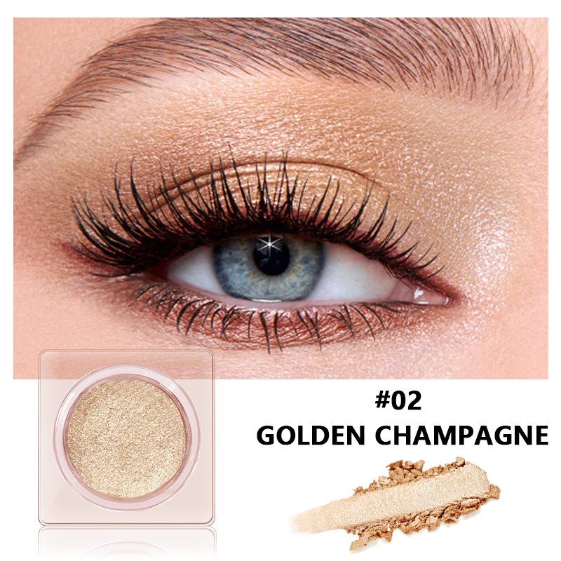 Ombretto monocromatico lucido Commercio estero Matte Pearlescent Glitter Beauty Makeup Ombretto a 12 colori