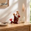 Exclusive Love Symbol Figurines for Decor Faceless Wedding Couple Figurine Resin Statue Romantic Proposal Tabletop Sculpture Living Room Ornament