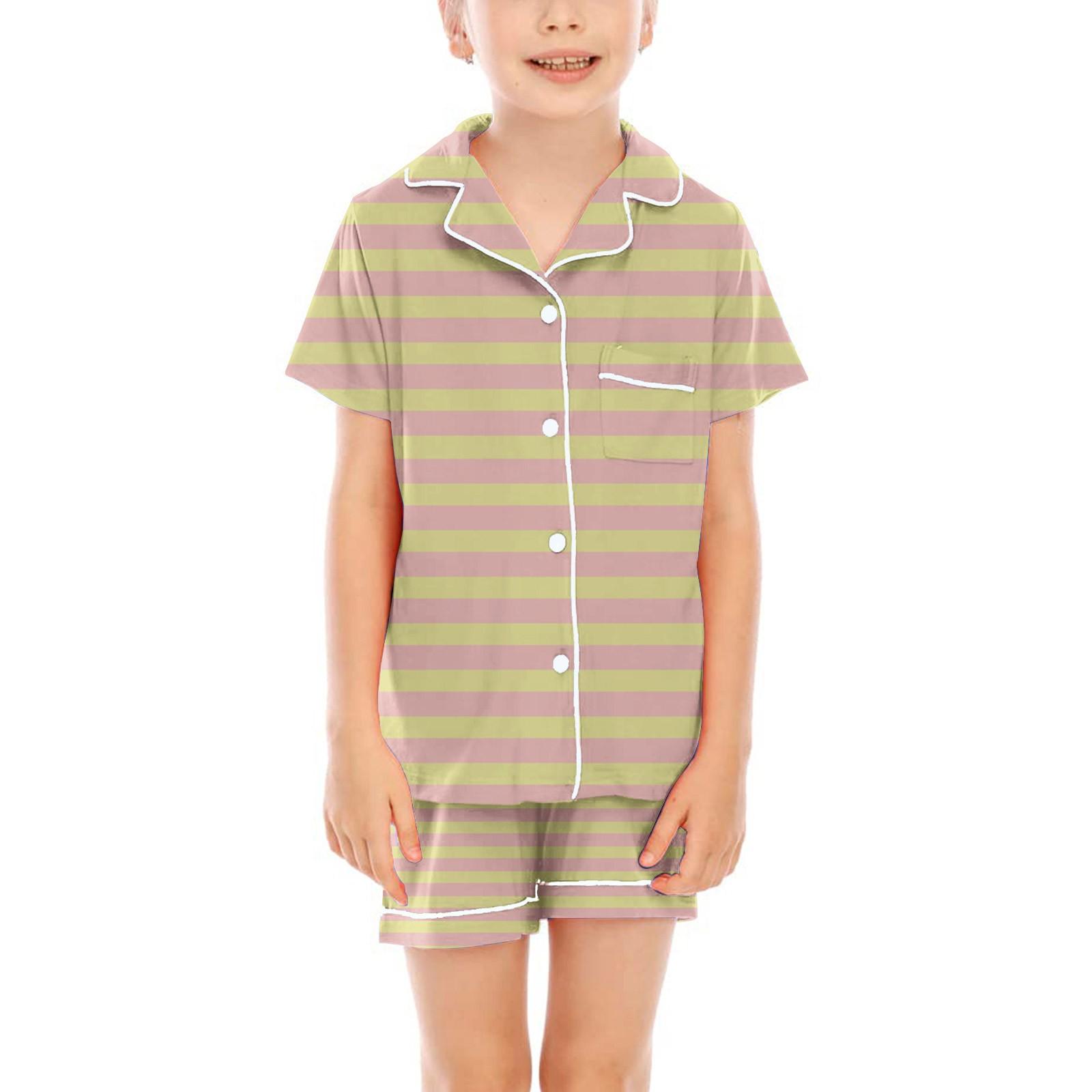 

Детские пижамы, модная рубашка из двух предметов, комплект с шортами, мягкий праздничный комплект повседневной одежды 160 жёлтый