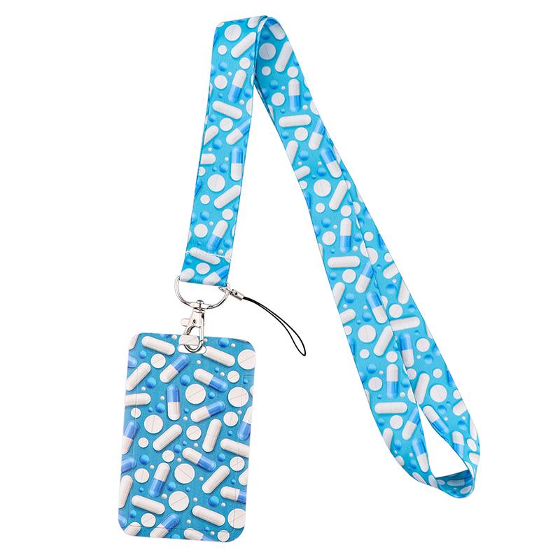 Medical signs Credential Holder Keychains Neck Lanyard For Pass Card Credit Card Holder Keychain Straps Mobile Phone Wholesale