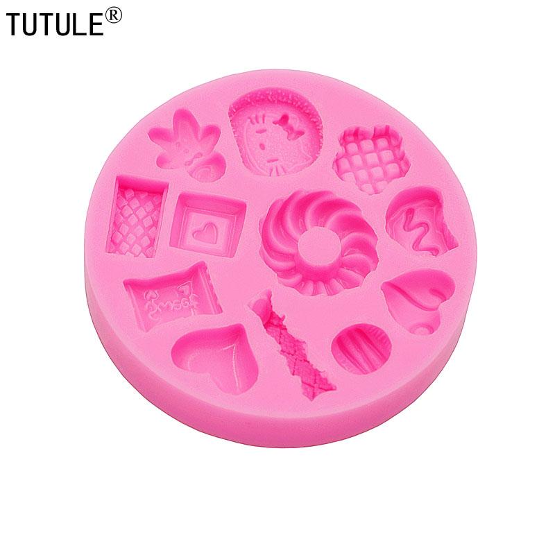 GJ-960 Candy Mold, Silicone Chocolate Mold, Small Square Candy Molds, Silicone Candy Moulds,Polymer Clay Molds,Biscuit Mould розовый