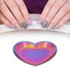 Nail Art Display Board Stainless Steel Heart Shape Cosmetic Makeup Manicure Tips Color Mixing  