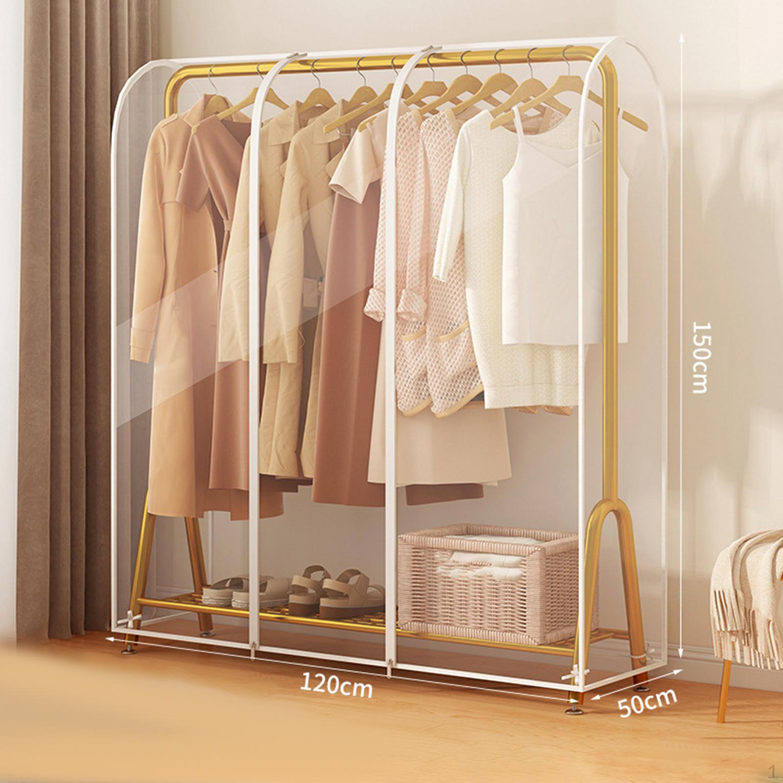 Прозрачный чехол для вешалки водонепроницаемый чехол для одежды в спальне костюмы и платья 120cmx50cmx150cm 1598₽