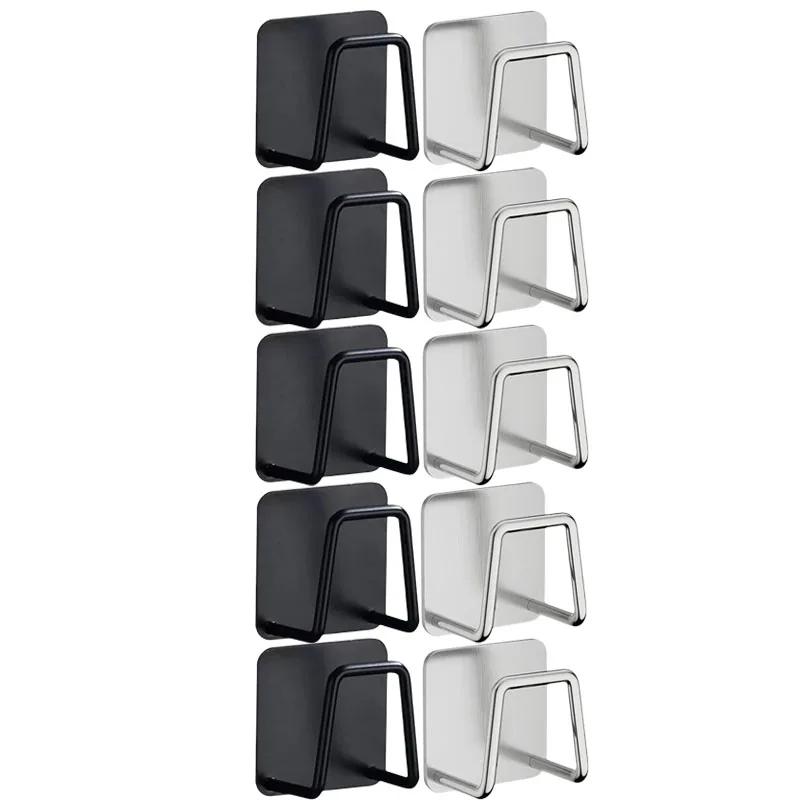 Kitchen Sponge Holder Self Adhesive Sink Rag Drain Drying Rack Wall Hooks Wire Ball Organizer Bathroom Storage Home Organizer