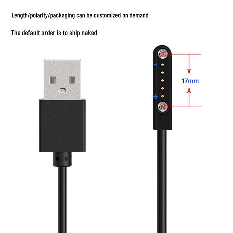 Smartwatch Charging Cable: 4P2P Pin, 2/4 Core, Magnetic Charger