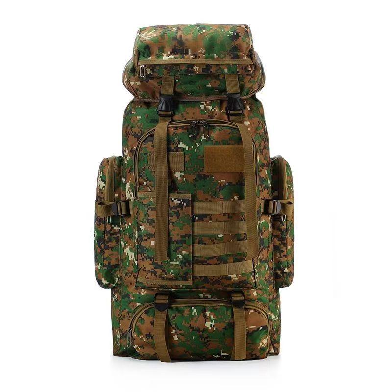 80L Waterproof Camouflage Hiking Backpack - Outdoor Tactical Gear for Men's Camping and Travel