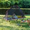 Tenda da campeggio all'aperto sollevata da terra Tenda portatile singola Rete zanzariera pieghevole in lega di alluminio Tenda da pesca