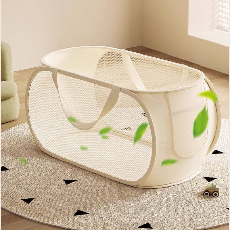 Toy Storage Basket For Kids With Mesh Material Large Capacity For Playroom Organization