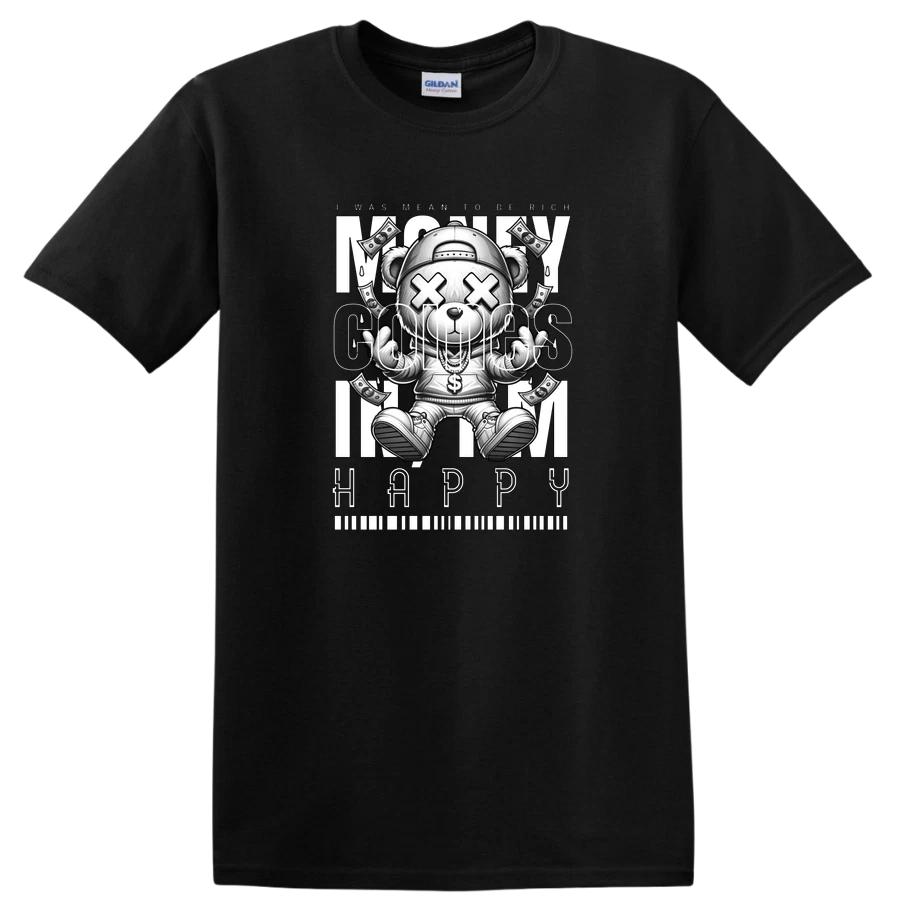 Money Bear T Shirt I Was Meant to Be Rich Graphic Tee Funny Happy Design XXXL