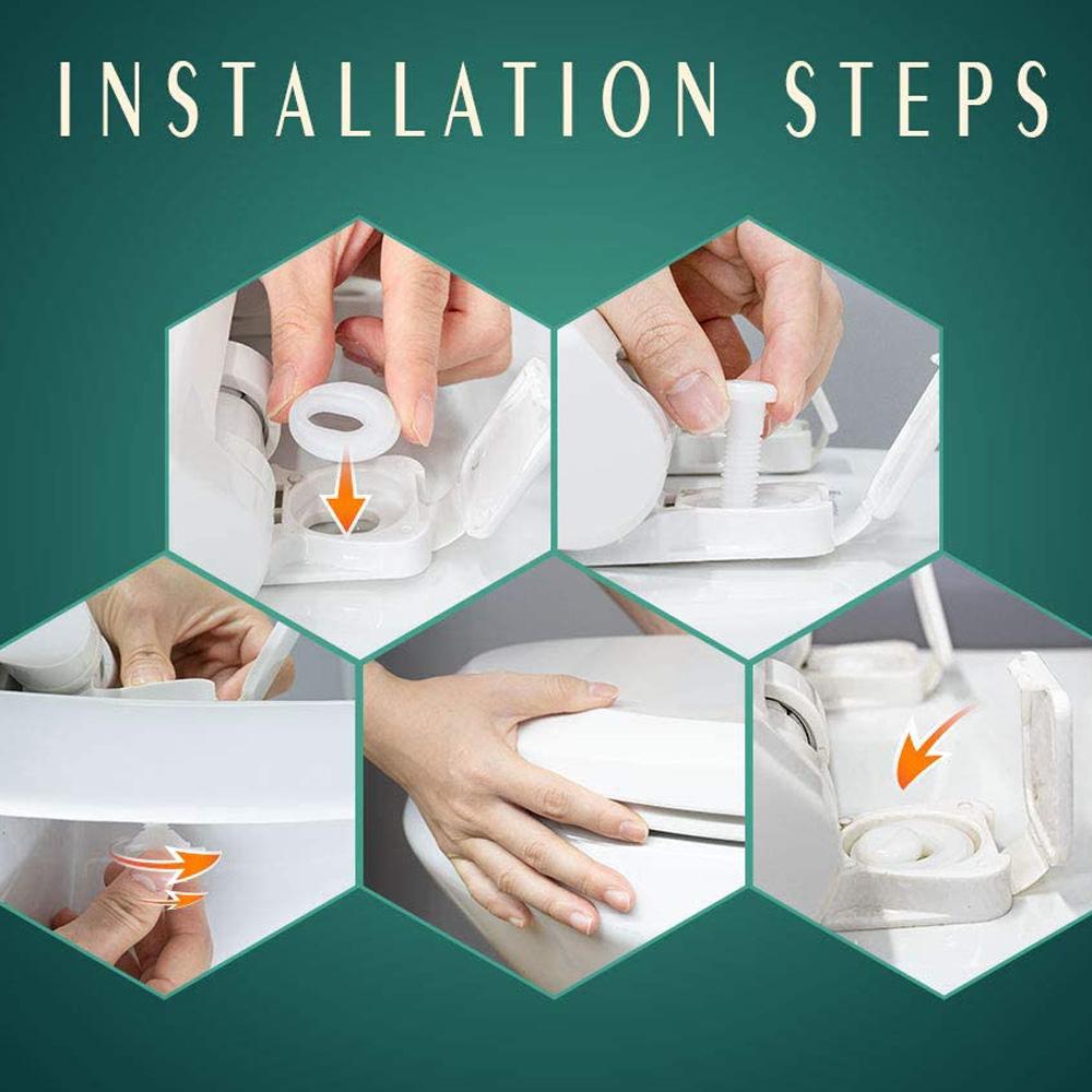 1Pair Household Repair Tools Easy Installation Toilet Seat Hinges Bathroom Nut Bolts Fixing Screws