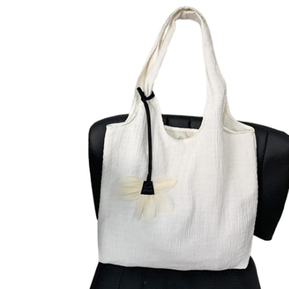 Sweet Women's Shoulder Bag Soft Shopping Bags Makeup Bags Solid Color Handbag Girls