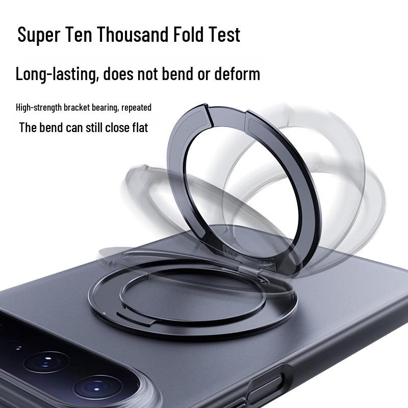 Huawei Pura X View Magnetic Matte Phone Case with Rotating Stand