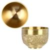 Massiver Messing Kaffee Trinkbecher Reliefmuster Wasserschale Buddha Anbetung