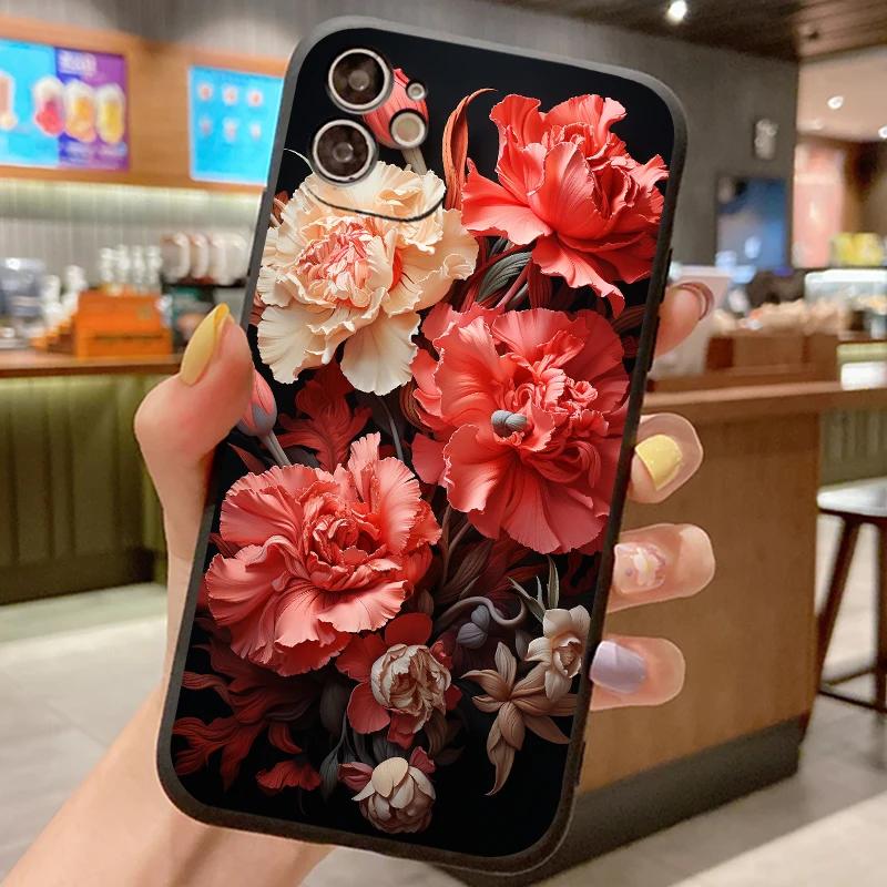 Flower Silicone Case For Samsung Galaxy M34 M54 M53 M33 M23 F54 F04 M04 M32 M22 M12 M02S M51 M31S M21S M11 M30S F23 5G Cover