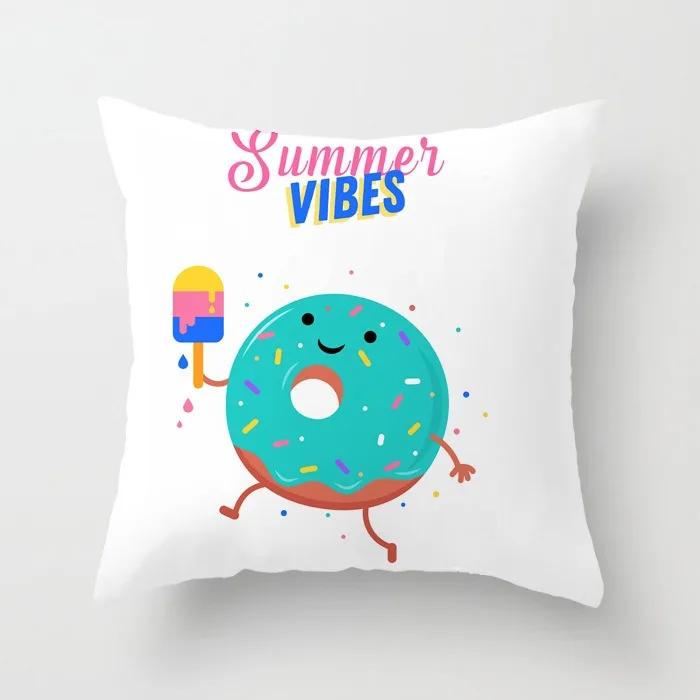 Fresh Summer Fruit Pineapple Watermelon Print Pillow Cover Office Chair Cushion Cover Fashionable Luxury Home Decoration